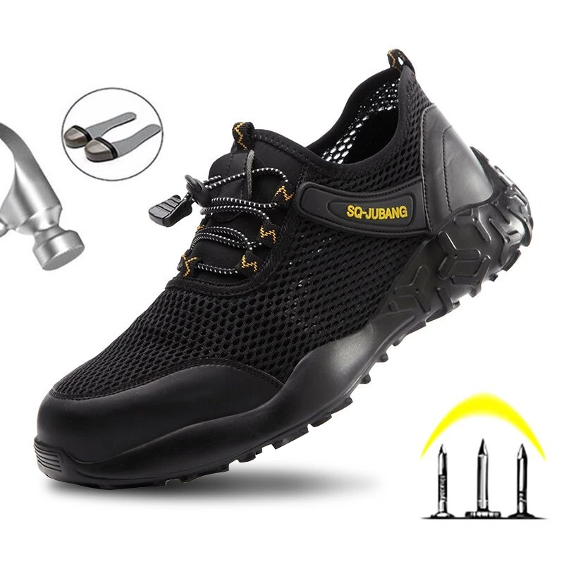 Breathable Safety Shoes Work Safety Boot Steel Toe Men Shoes Indestructible Shoes Men Boots Summer Male Work Sneakers Ryder 48