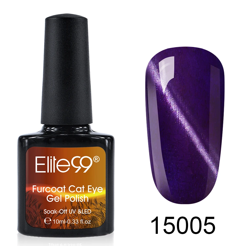 Elite99 10ml Furcoat Cat Eye Gel Polish Vernis Semi Permanent UV Gel Nail Polish Soak Off Magnetic Nail Art Manicure Gel Varnish - Цвет: PCMY15005