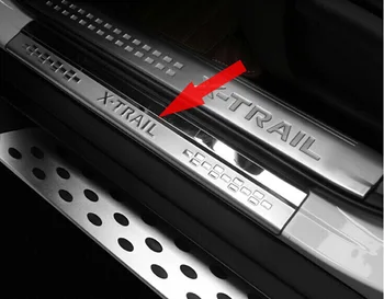 

Stainless Steel Door Sill Scuff Plate for 2014-2018 Nissan X-Trail X Trail XTrail T32 Welcome Pedal Trim Car Styling Accessories