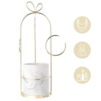 

Creative Jewelry Hanger Earrings Display Stand Ear Stud Holder Eardrop Storage Rack Desktop Organizer (Grey)