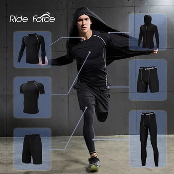 6 Pcs Set Men s Tracksuit Compression Sports Suit Gym Fitness Clothes Running Jogging Sport Wear