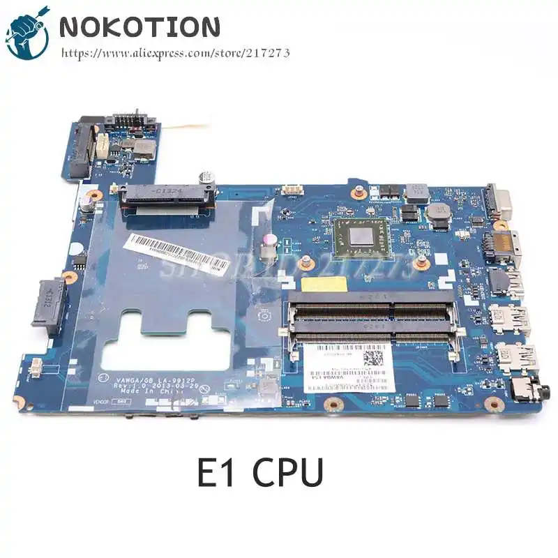 NOKOTION для Lenovo IdeaPad G405 G400 Материнская плата ноутбука LA-9912P REV 1 0 материнская DDR3 с