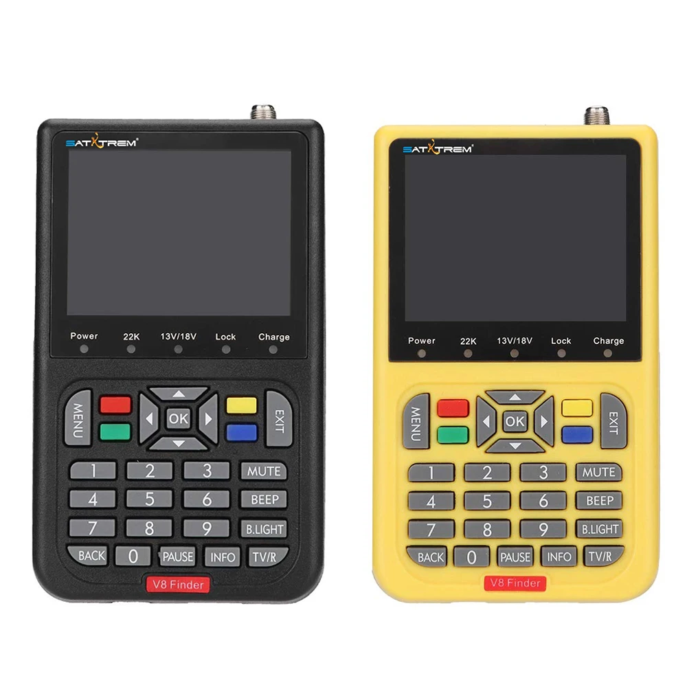 Satxtrem DVB S2/S2X V8 Finder Цифровой спутниковый Meter Sat 3 5 дюймовый ЖК дисплей MPEG 4 Satfinder FTA Full