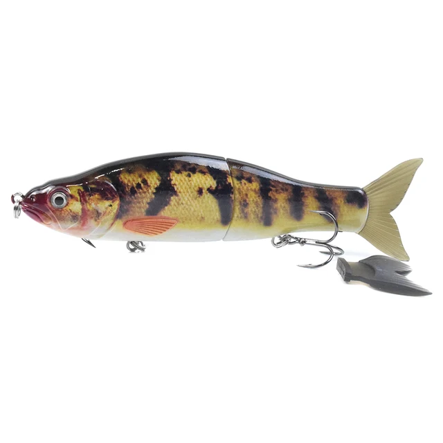 165MM 56G Hard Jointed Glide Bait Fishing Lures Floating 3D Eyes Sharp Hooks Slide Swimbait For Piceus Bass Herring Soft Tail CC19F-03