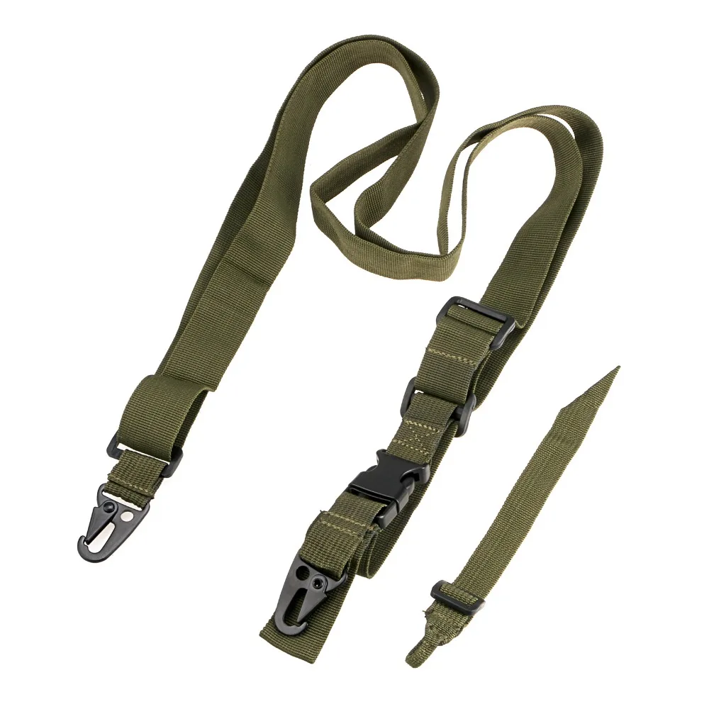 Army Green Регулируемый 3 трехточечный Тактический винтовочный слинг страйкбол Пейнтбол Охота Рогатка нейлон 3 цвета Мультифункциональный военный ремень для оружия - Цвет: Army Green