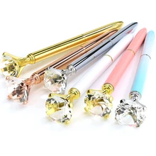 Большая Алмазная ручка драгоценный камень скипетр углеродная ручка Студенческая Подарочная кристальная гелевая ручка