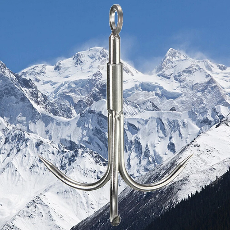 Grappling Hook Flying Claw Survival Steel Rock Climbing Outdoor Carabiner Sal