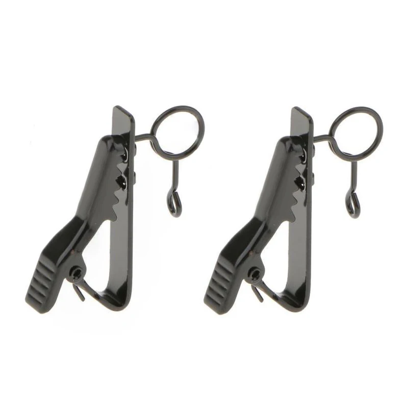 

2Pcs Black Microphone Lapel Tie Clip for Lavalier Sennheiser ME2 Replacement