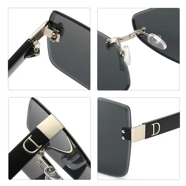 Divat Luxusmárka Rimless Nők Napszemüveg Férfiak Vintage Designer Négyzet Alakú Piros Árnyalatok Uv400 Szemüveg Nagykereskedelem - Image 6