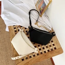 Модные кожаные сумки через плечо с цепочкой для женщин, дизайнерская сумка через плечо, Женская Повседневная поясная сумка, женские сумки и кошельки