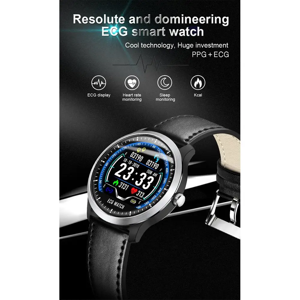

N58 Smart Watch Sports Bracelet PPG ECG HRV Report Heart Rate Blood Pressure Test Monitor Pedometer Men Women Smartwatch for IOS