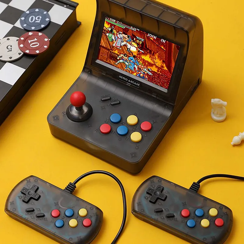 Powkiddy A8 Ретро аркадная консоль игровая машина встроенный 3000 классические игры геймпад управление AV Out 4,3 дюймовый экран