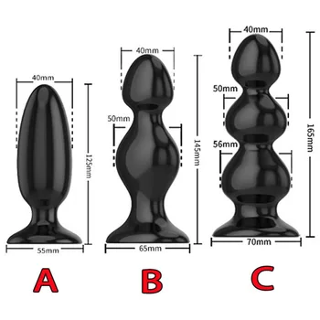 Super Soft Black Silicone Big Butt Plug 6 Sizes Smooth Soft Huge Anal Adult Erotic Toys Gay Sex Toys For Woman Men 5
