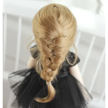 

5-6 Inches BJD Dolls Accessories Female Doll Wig Braided Wig For 1/8 BJD Dolls For Children Educational Toys Gift - Light Brown