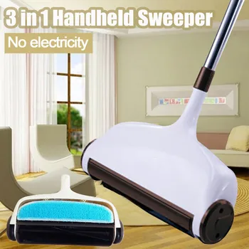 

360 Rotation Stainless Steel Hand Push Sweepers Sweeping Machine Push Type Magic Broom Sweepers Dustpan Household Cleaning Tools