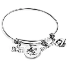Aliexpress - 2021 Adjustable Metal Bracelet Lettering I Graduated My Story Is Just Beginning Teacher’s Day Back To School Graduation Gift
