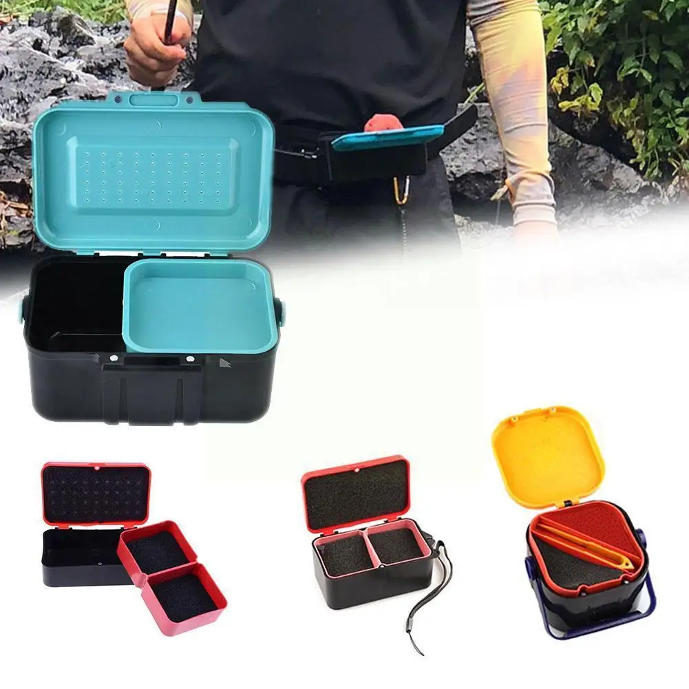 S/M Size 1/2 Compartments Fishing Baits Earthworm Worm Bait Lure Box Redworm Case Storage Tackle A8O9 | Спорт и развлечения