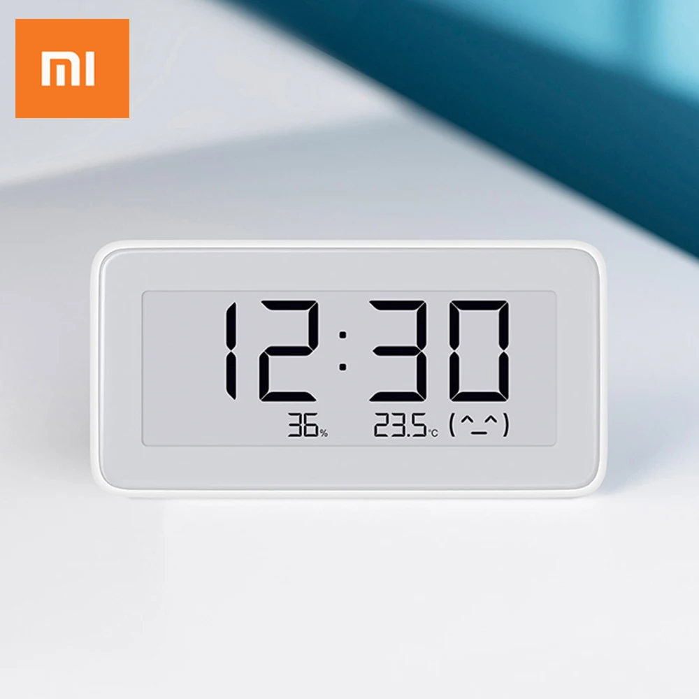 Умные Электронные часы Xiaomi Mija, настольные часы с контролем температуры и влажности, автоматические часы для MiHome, приложение для умного дома