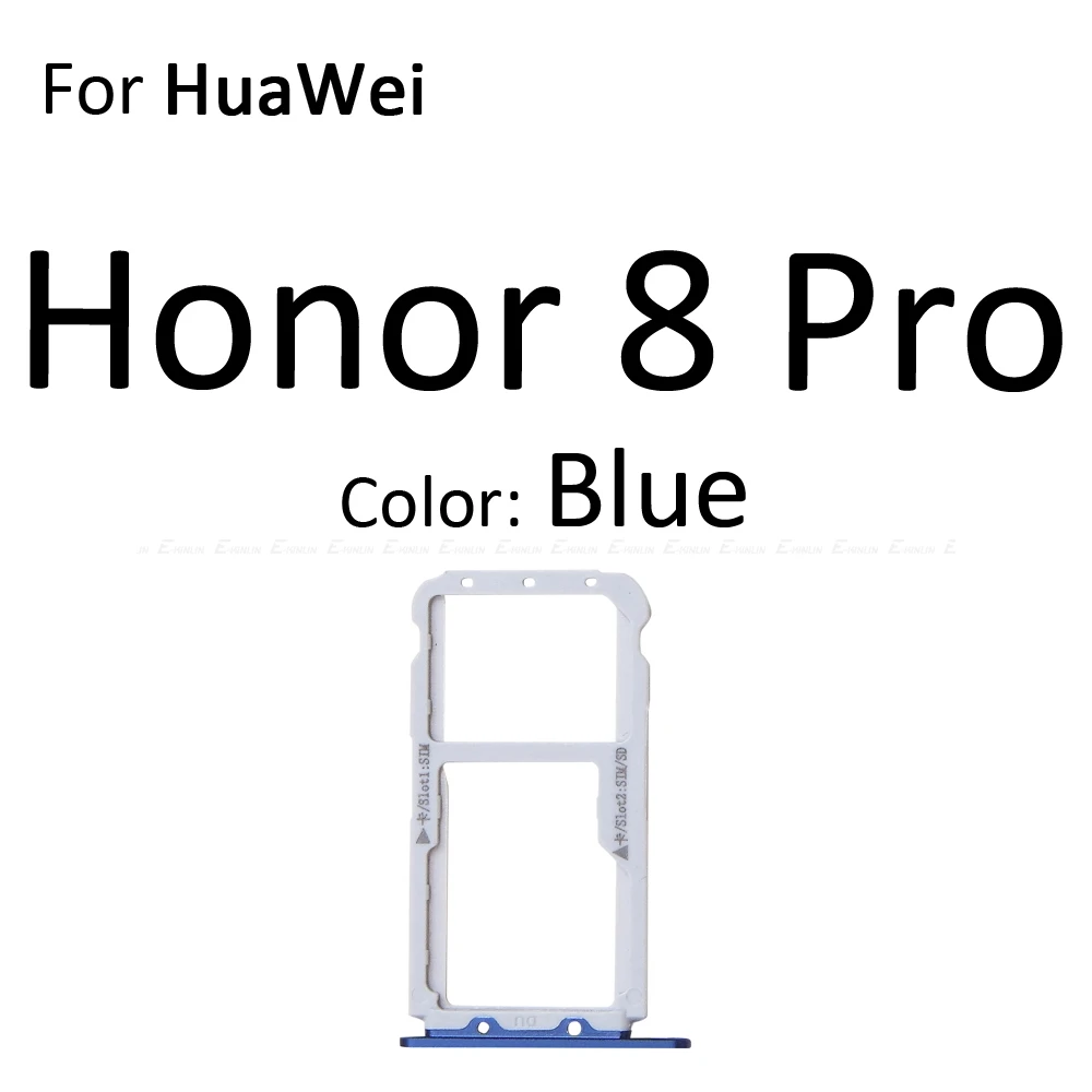 Гнездо для sim-карты Слот Лоток для HuaWei Honor 8 Pro Lite ридер Держатель Разъем Micro SD адаптер контейнер - Цвет: For Honor 8 Pro Blue