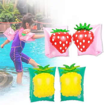 

2pcs Swimming Arm Circle Strawberry Pineapple Style Swim Ring Children Fruit Life Jacket Buoyancy Tool Swimming Pool Safety Toy