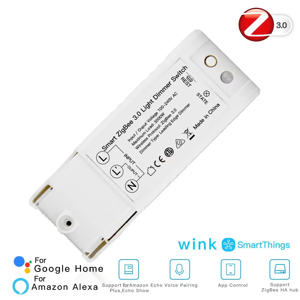 3.0 Hub Compact DIY Automation Dimmer Remote Control Switch For Alexa Voice control ZigBee 3.0 Smart Switch Family Sharing