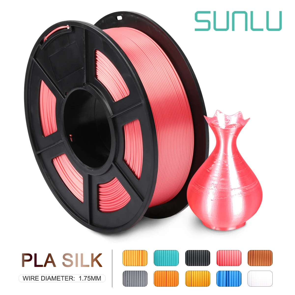 

SILK Filament PLA watermelon red SILK 1kg 2.2 lbs 1.75mm per roll 3D Printer Filament DIY for 3D printing Refills