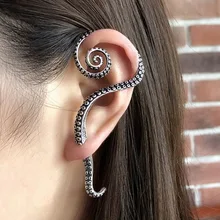 Женские панк готические серьги с животными для ночного клуба серебряные гипоаллергенные металлические бахрома крест Осьминог Змея серьги в форме ящерицы