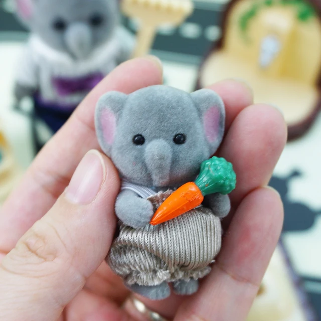 Simulation Forest Animal Baby Toys Rabbit Family Dolls Dollhouse Figures Collectible Toy 4.5CM 1:12 2PCS Furniture Set Gift 2