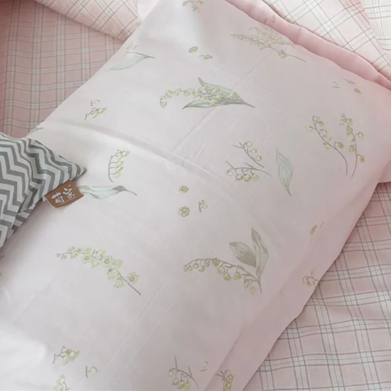 Полуметровое розовое дно с листьями дерева, хлопок, детская ткань, спальный мешок для спальни, простыня из длинноволокнистой хлопковой ткани T1168