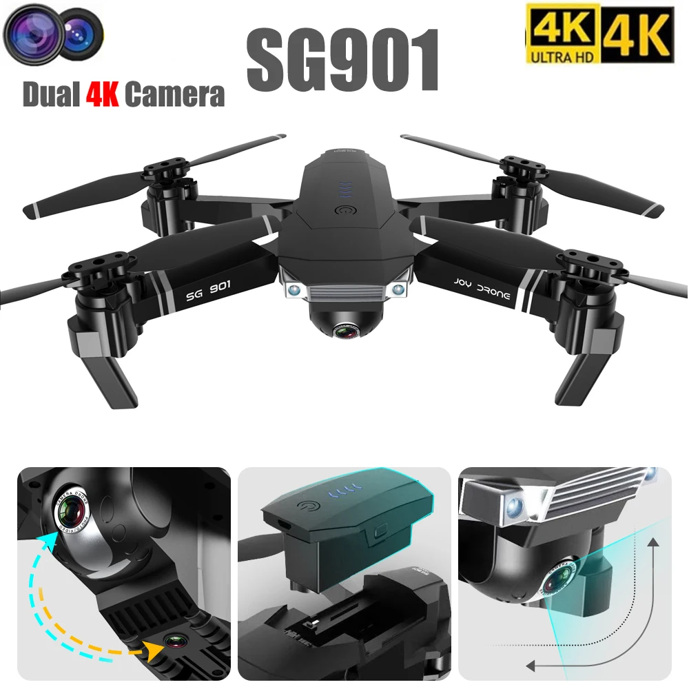 Дрон Sg901 4k Hd двойная камера Wi Fi передача данных Fpv оптический поток стабильная