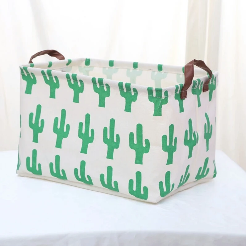 1pc Waterproof Foldable Cloth Storage Basket For Toy Dirty Clothes Laundry Basket - Цвет: ZA8004 (1pc)