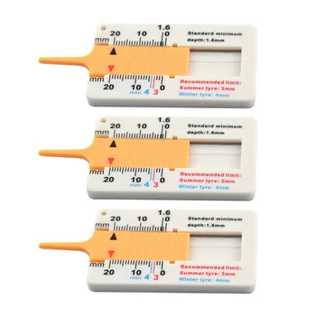 

3X Tyre Tread Depth Gauge Car Caliper Motorcycle Caravan Trailer Wheel Measure
