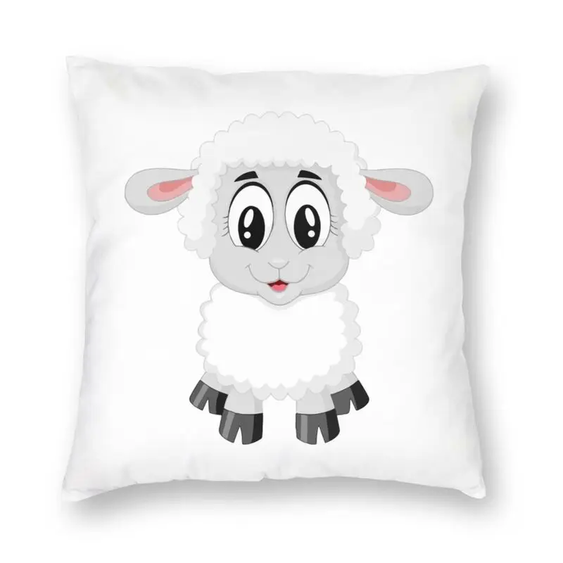 

Cartoon Sheep Or Lamb Cushion Covers Sofa Home Decorative Square Pillow Cover 40x40cm
