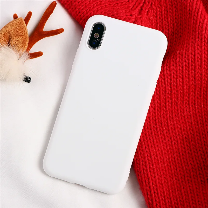 Белый матовый ТПУ чехол для iPhone 6, 6 S, 7, 8plus X для samsung Galaxy S7 S8 S9 S10 плюс A40 A50 A70 для huawei P20 P30 Lite Y6