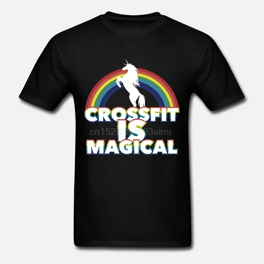 Мужская футболка Crossfit Is Magical (серая легкая атлетика) забавная новинка для мужчин |