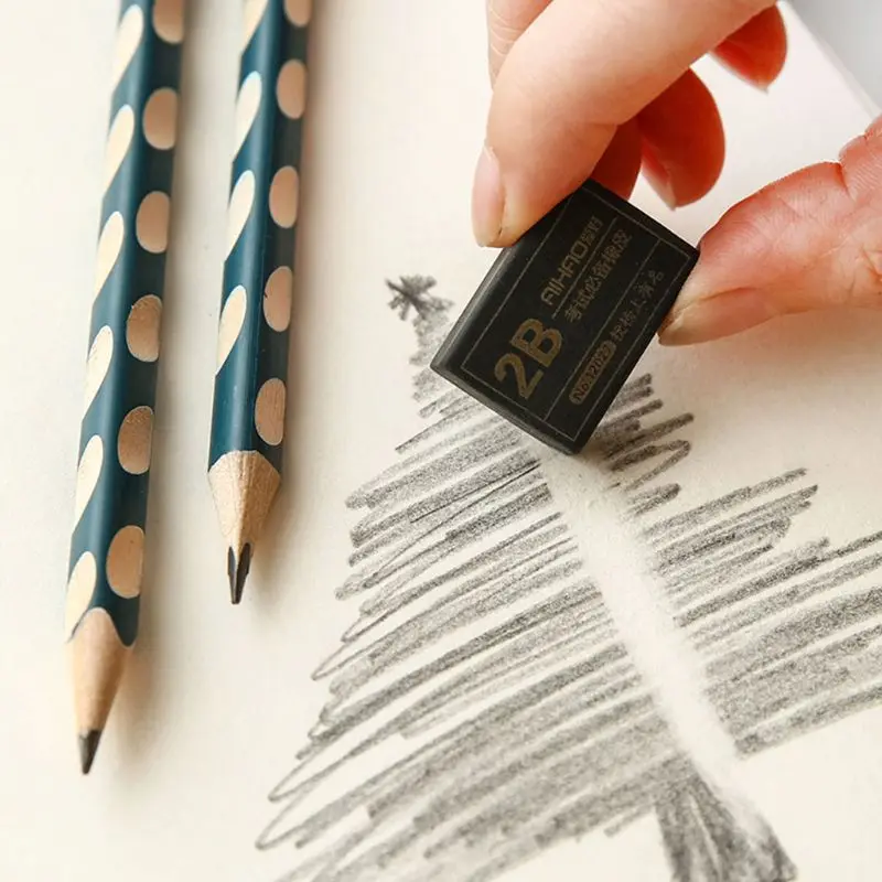 2B карандаши ластик эскиз рисунок ластик резиновый ластик для карандаша офисные школьные принадлежности