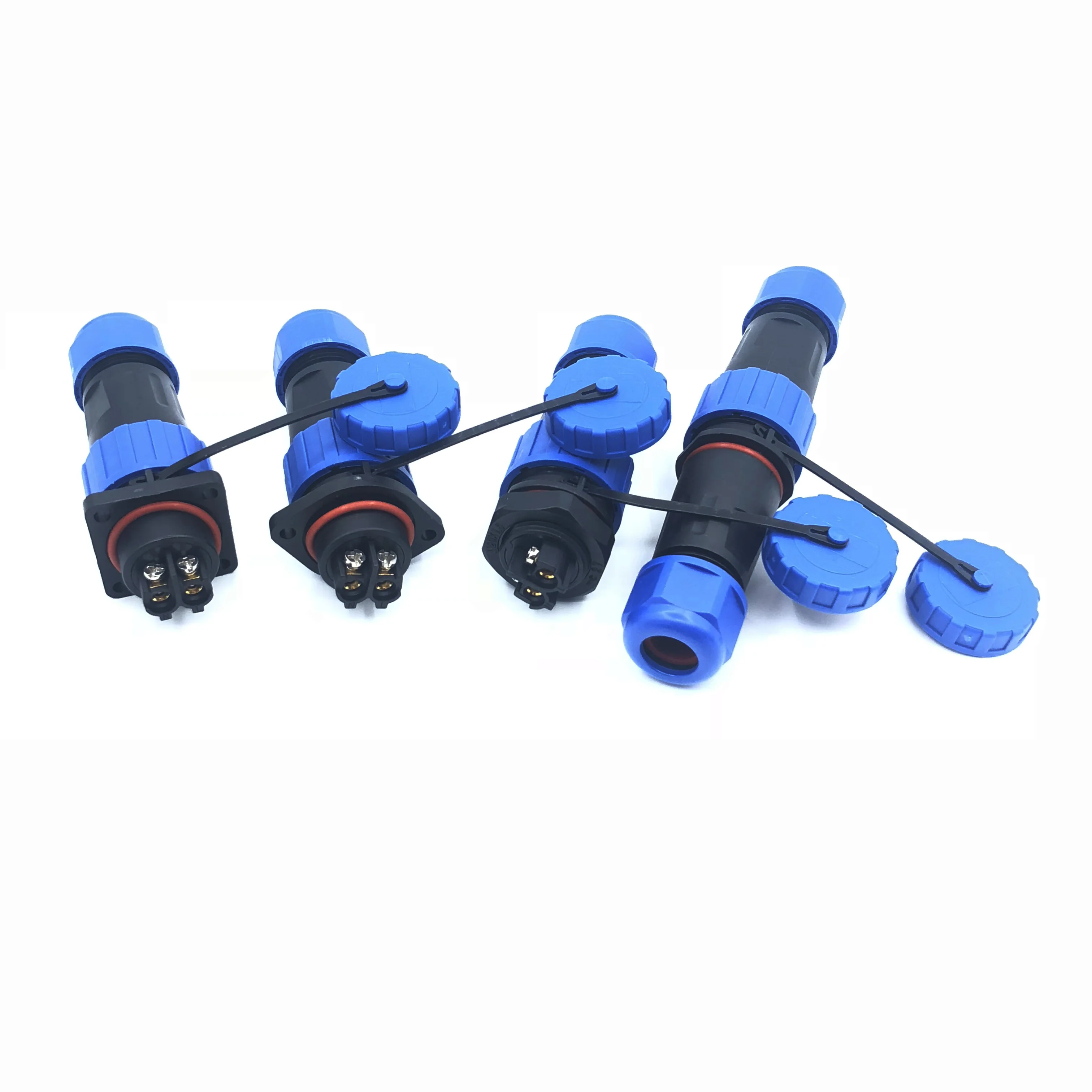 Sp20 ip68 à prova dip68 água conector plugue porca traseira/quadrado/docking/flange 2 pinos 3 pinos 4 pinos parafuso de friso sem conector de soldagem