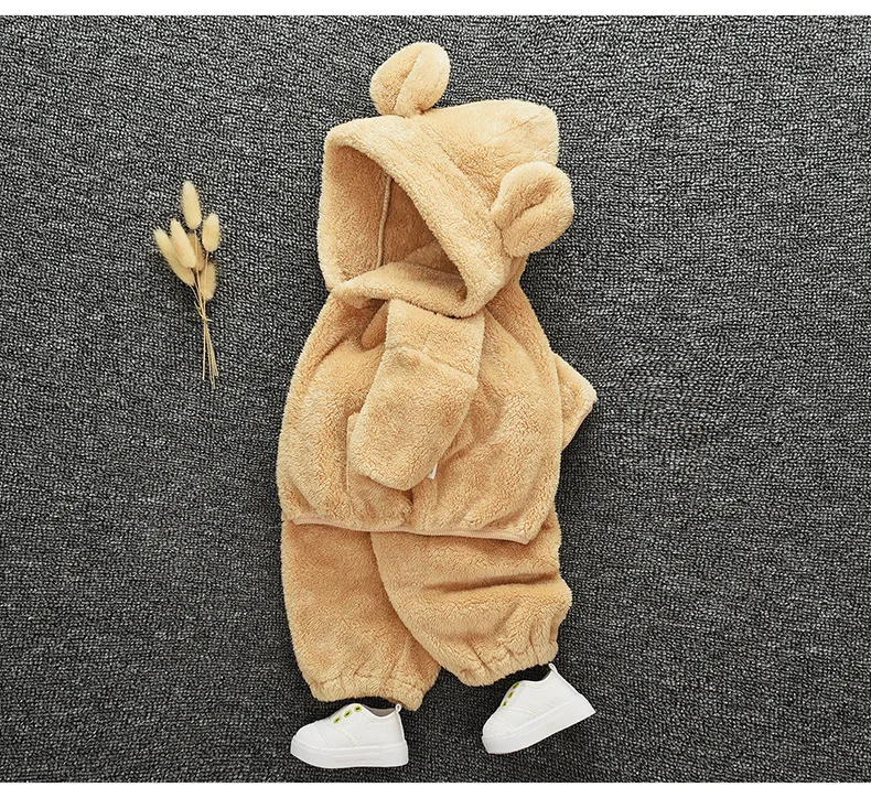 Baby Girl Clothes Set Hooded Baby Boy Clothes Autumn Winter Infant Baby Clothing Set Coat+ Pants 2pc Baby Clothes Baby Outfit