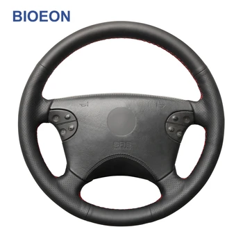 

Black PU Artificial Leather Steering Wheel Cover for Mercedes-Benz W210 E-Class E320 2000 2001 2002