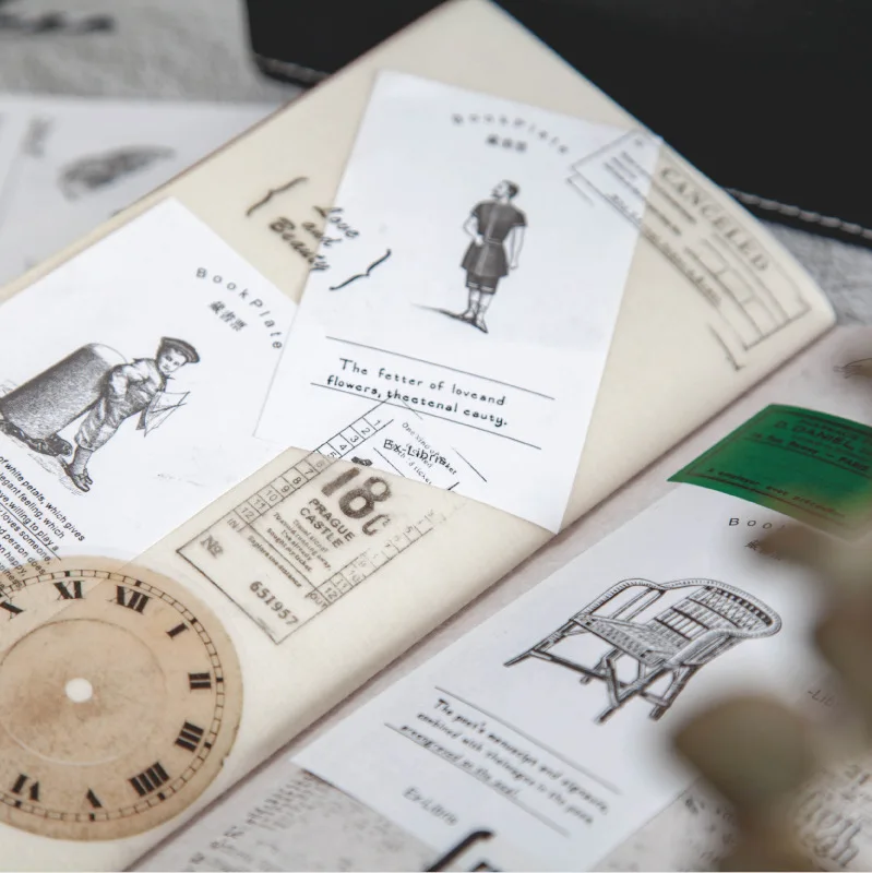 60 шт винтажная книжная тарелка серии бумажная мини-открытка Письмо Конверт DIY Украшение сообщение ломо карты