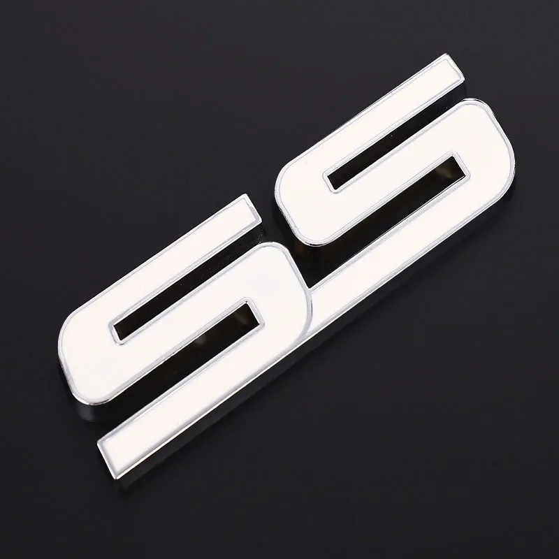 3D металлическая SS Автомобильная наклейка на багажник наклейки Отделка Передняя крышка значок для радиаторной решетки для Chevrolet Cruze Camaro Captiva Aveo Silverado - Название цвета: for SS White