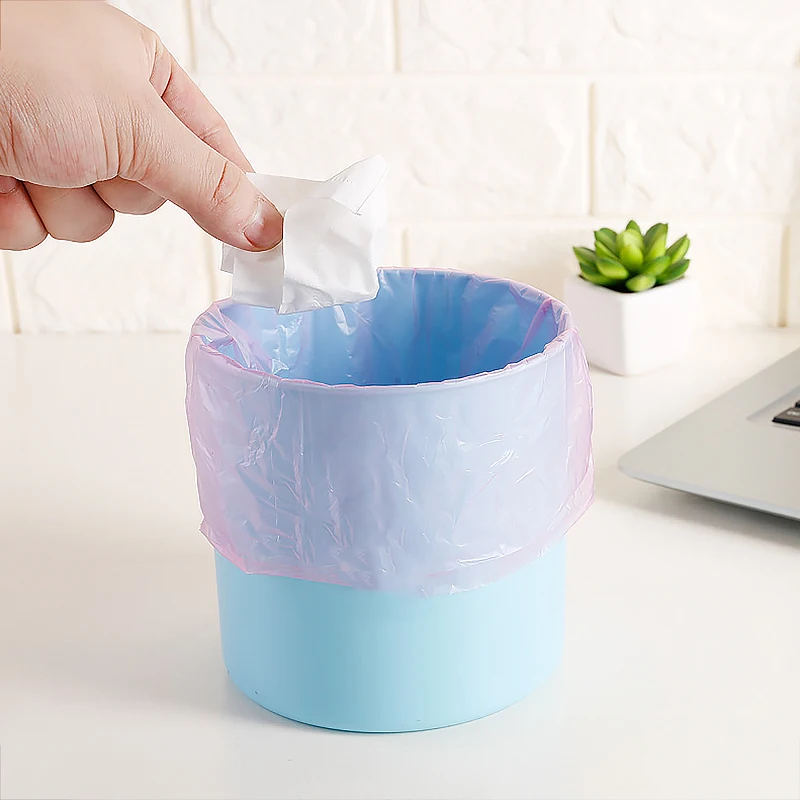 Description Picture 5 of itemDisposable Mini Trash Bags Recycling Garbage Office Desk Small Trash Can Bags for Car Bathroom Kitchen Under Cabinet