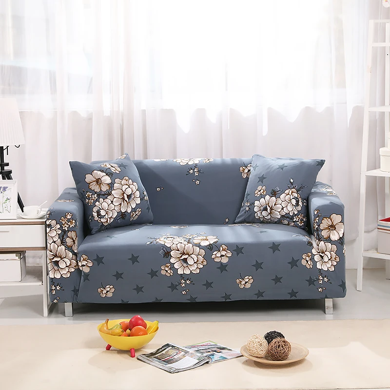 Printed Stretch Sofa Covers Furniture Protector Polyester Loveseat Couch Cover l 1/2/3/4-seater Arm Chair Cover for Living Room