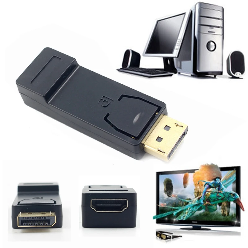 DisplayPort для HDMI DP Мужской Женский адаптер конвертер разъем DP адаптер HDMI 1080 P Plug and Play