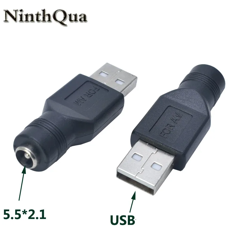 1 шт. 5 5*2 мм гнездовой разъем к USB 2 0 Штекерный в постоянного тока штекеры питания