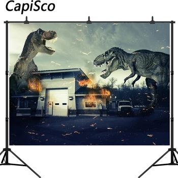

Capisco Dinosaur World Park Party photo Backdrop Children Dino Themed Birthday Photography Background Studio Props