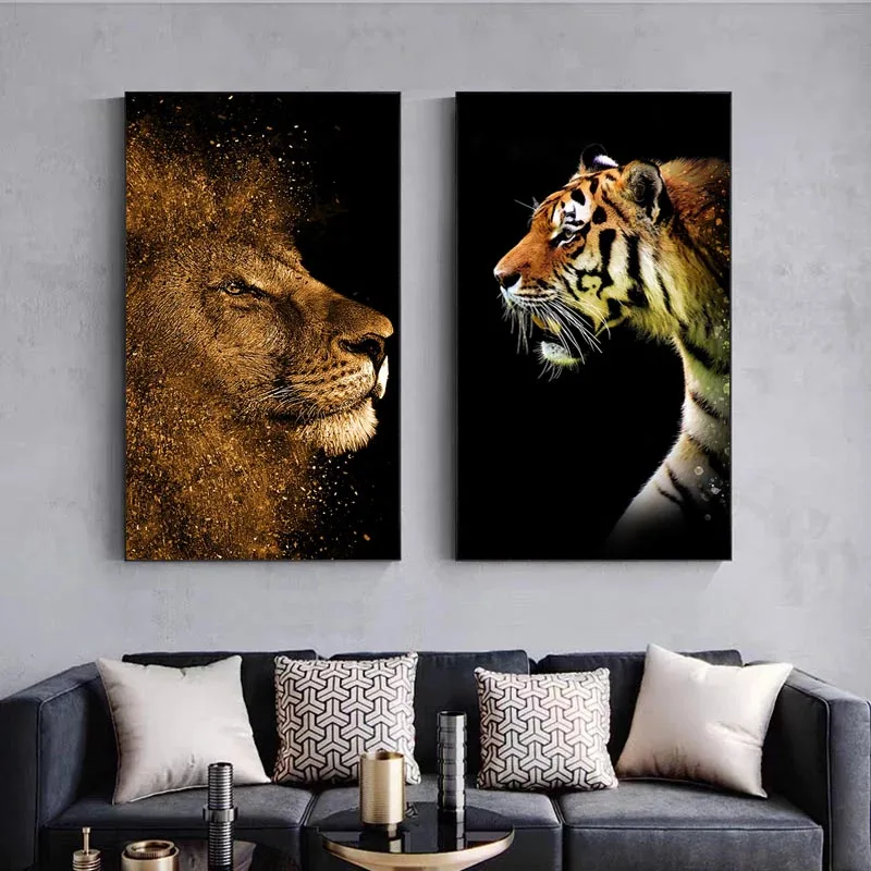 

Настенный постер с изображением животных, фото, тигр, леопард, искусство, коридор, Декор для дома, классическая гостиная