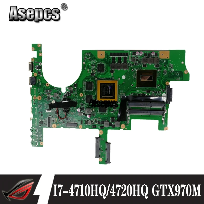 buy Asepcs ROG G751JT Laptop motherboard for ASUS G751JT G751JY G751JL G751J G751 Test original mainboard I7 4710HQ 4720HQ GTX970M