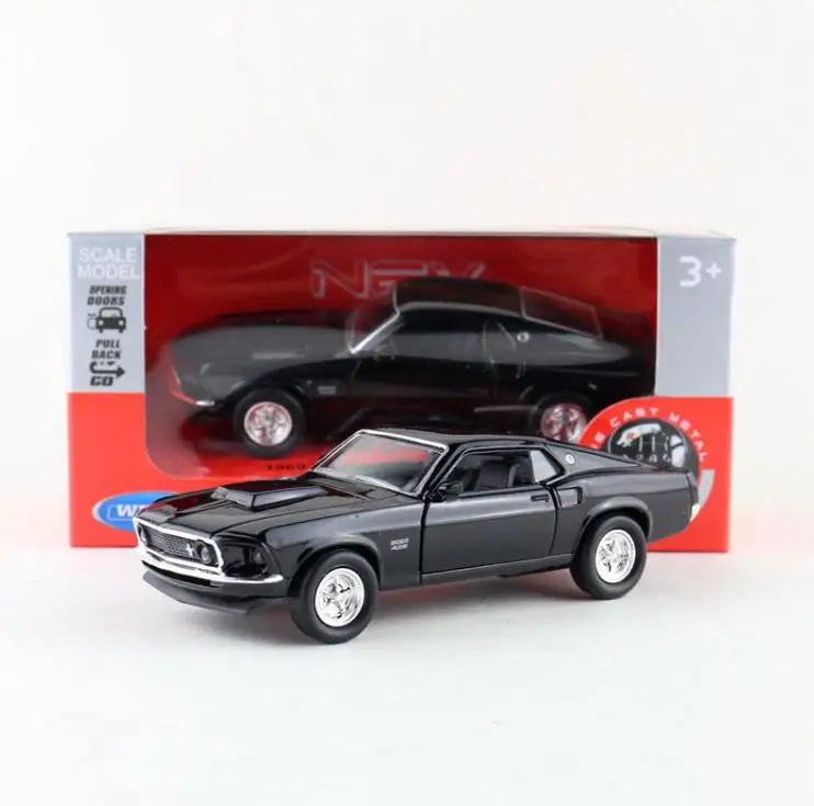 Модель автомобиля Ford Mustang масштаб 1:36 Классическая игрушечная машинка Boss 429 из
