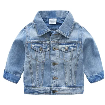 

2-10 years old Baby Denim Jacket 2020 Autumn New Children Lapel Outerwear Children's Kids Coat Denim Jackets Boys Girls Clothing